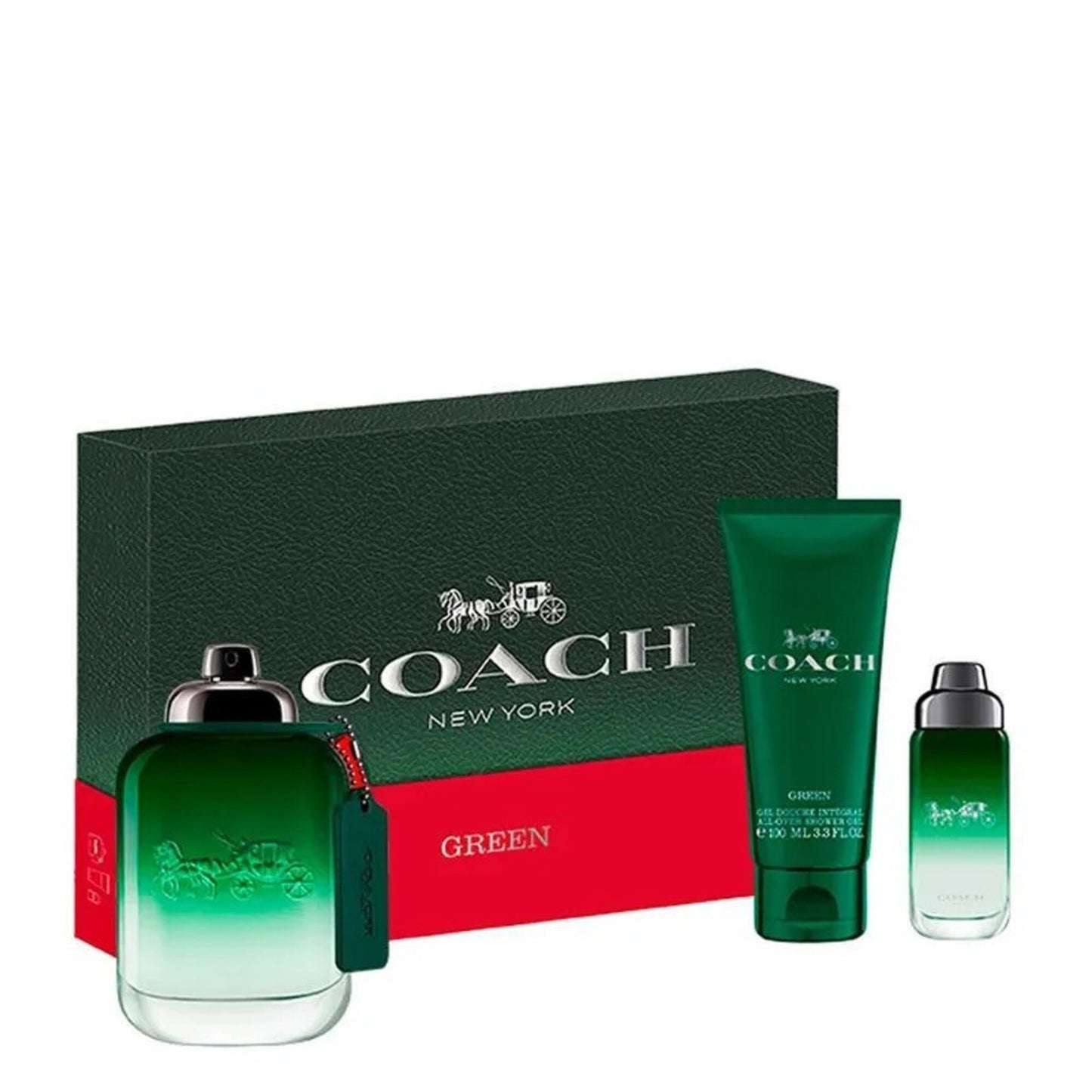 COACH GREEN 3 PCS SET FOR MEN